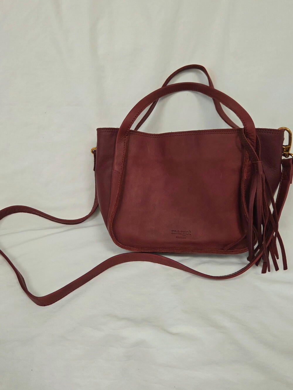 Margot New York Wine Top Handle Crossbody Bag